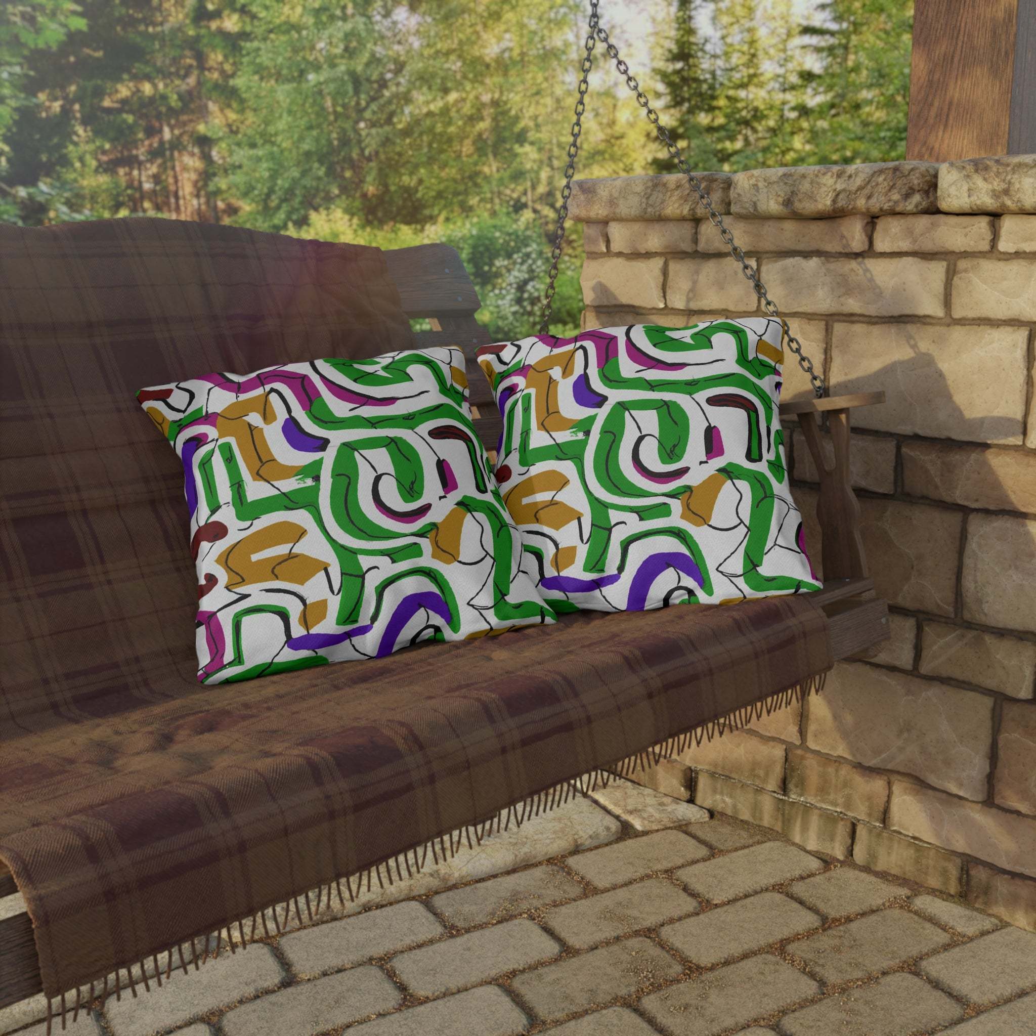 Unity in Colors Outdoor Throw Pillow-Afroadorn 