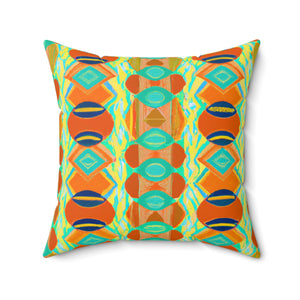 Vibrant Rhythm African Heritage Throw Pillow-Afroadorn 