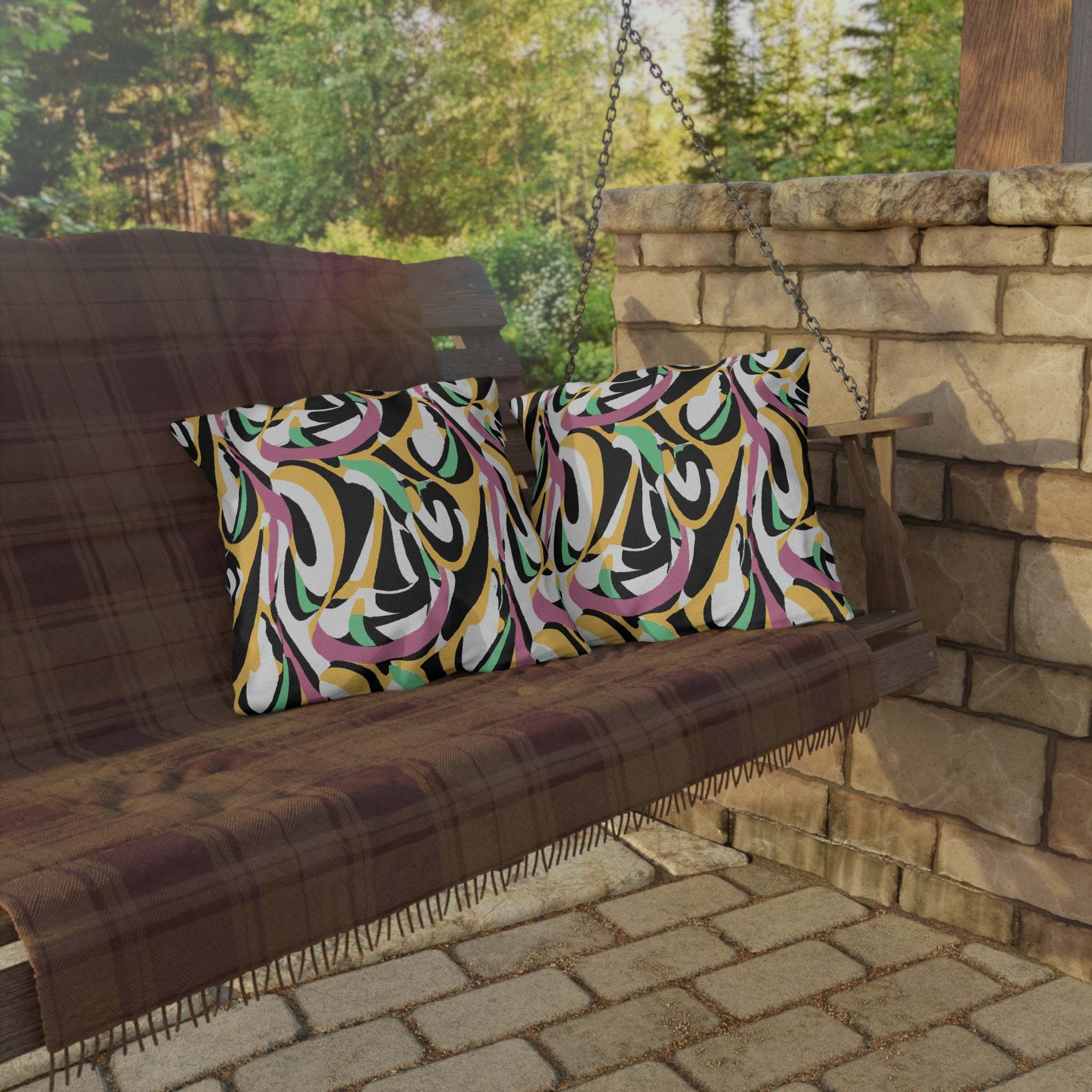 Zafari Essence African-Inspired Outdoor Throw Pillow-Afroadorn 