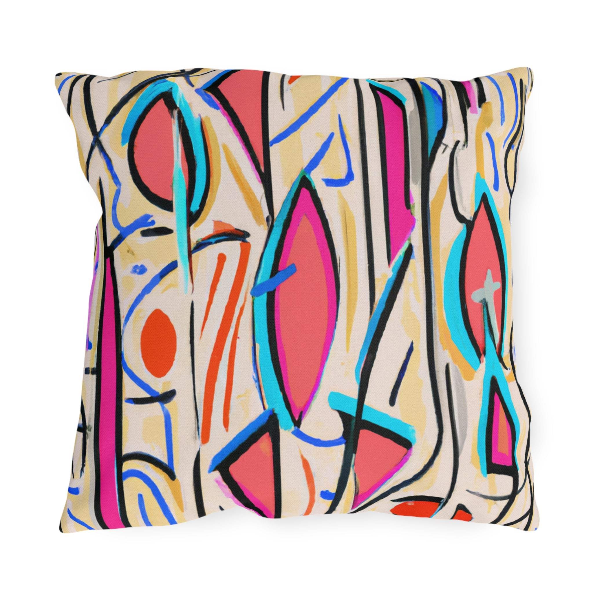 Vibrant Sahara Sunbloom Outdoor Throw Pillow-Afroadorn 