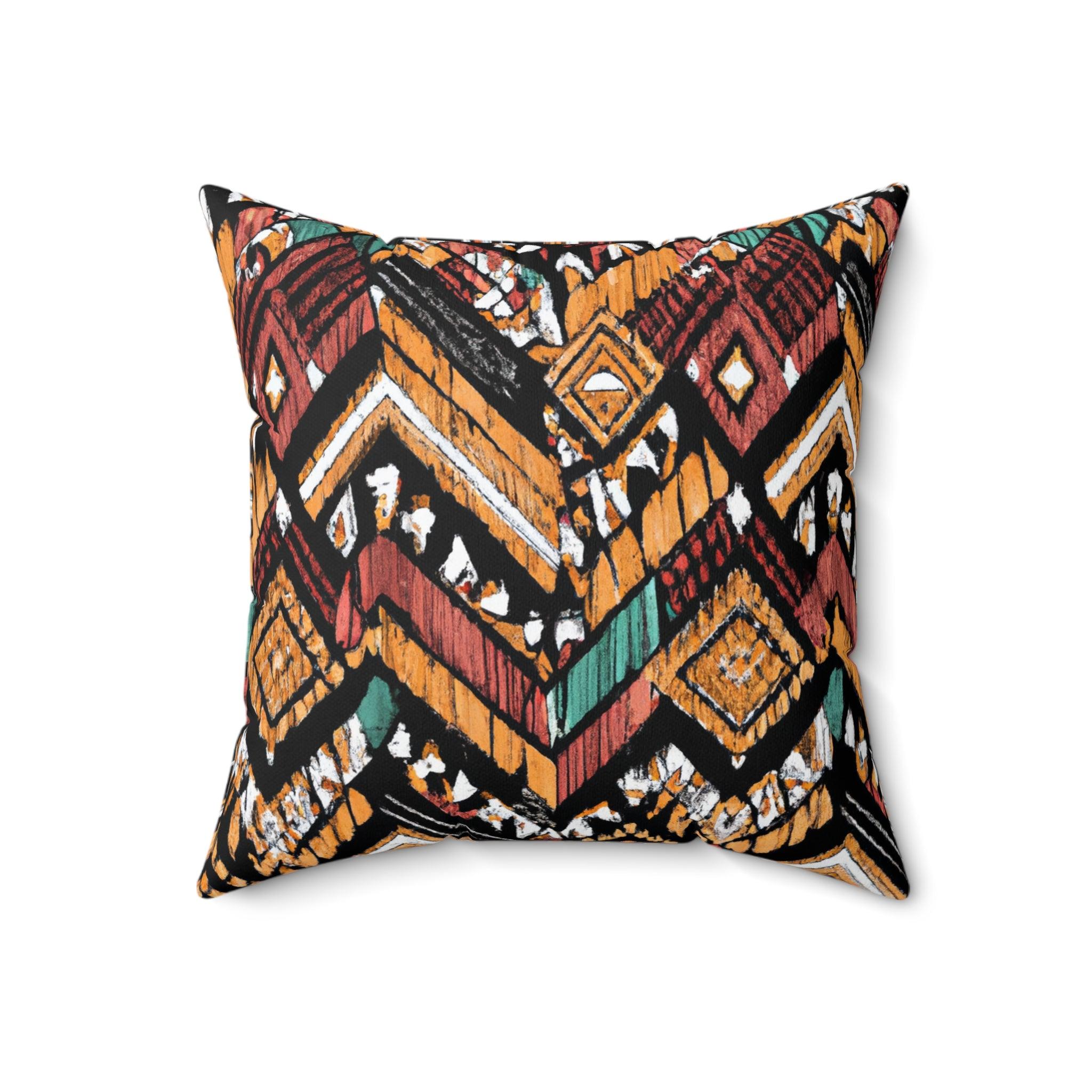 African Essence Earthy Tones Throw Pillow-Afroadorn 