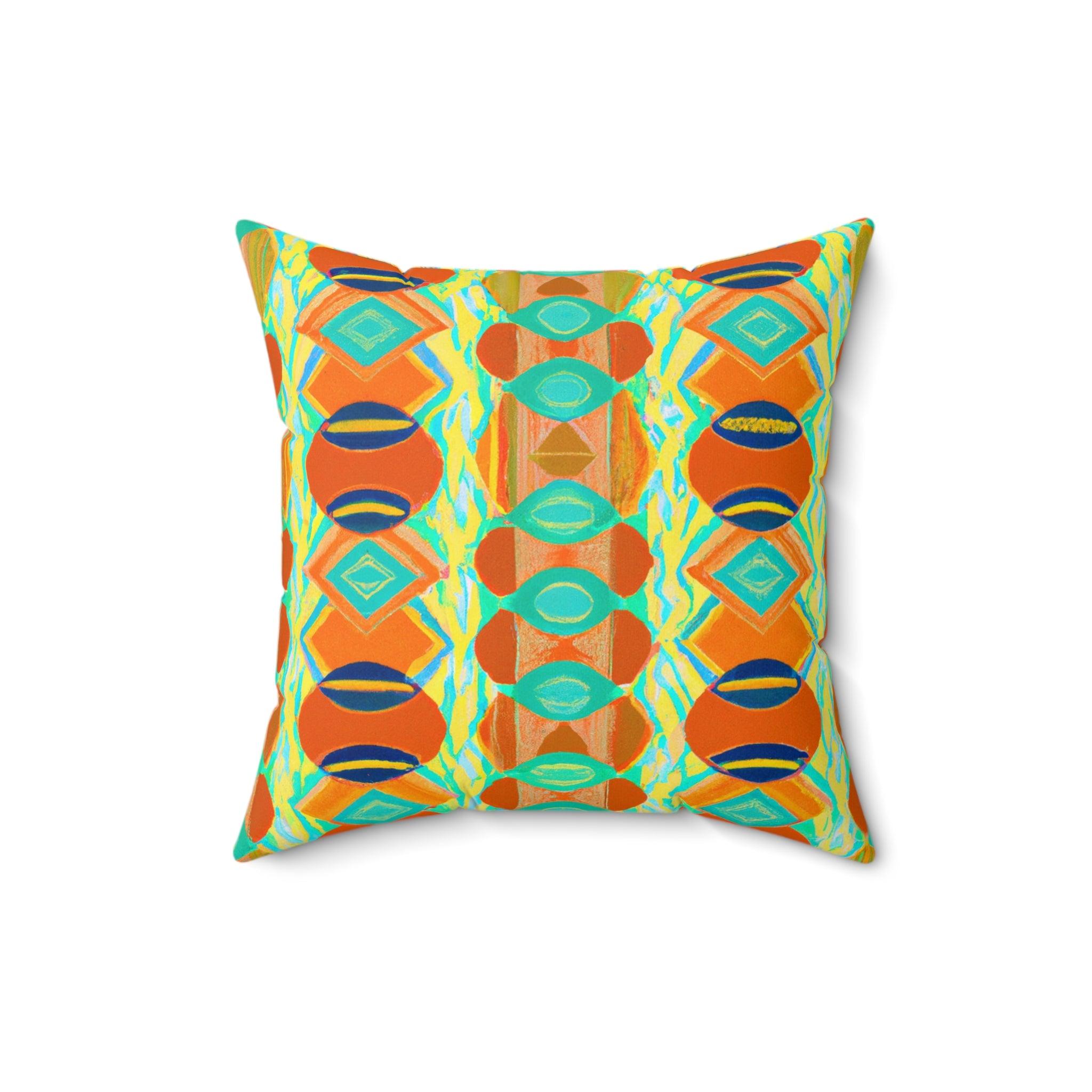 Vibrant Rhythm African Heritage Throw Pillow-Afroadorn 