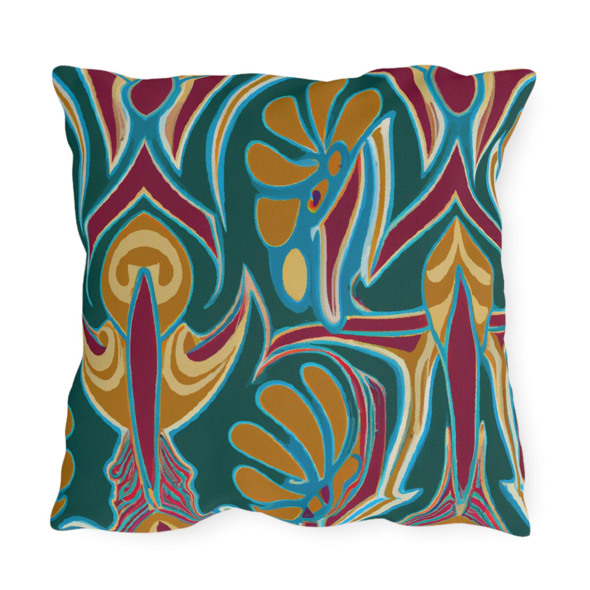 Vibrant Savanna Sunsets Outdoor Throw Pillow-Afroadorn 