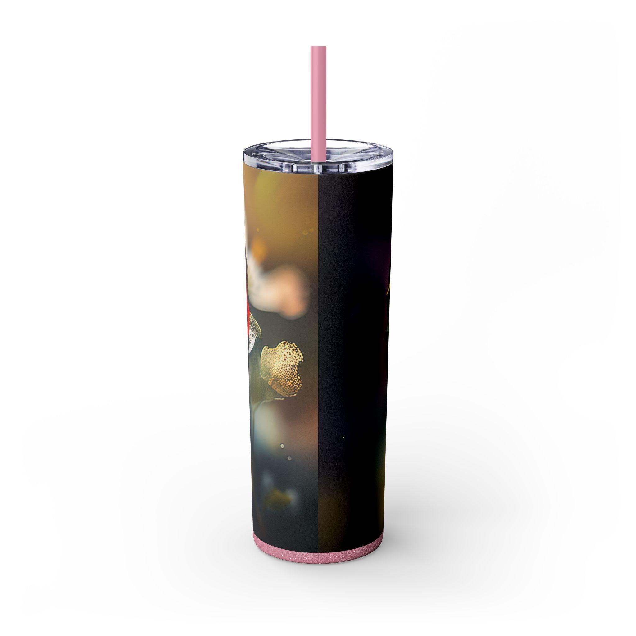 Sunflower Adorned Headwrap Skinny Tumbler-Afroadorn 