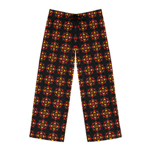 Black Kaleidoscope African-Inspired Pajama Pants-Afroadorn 