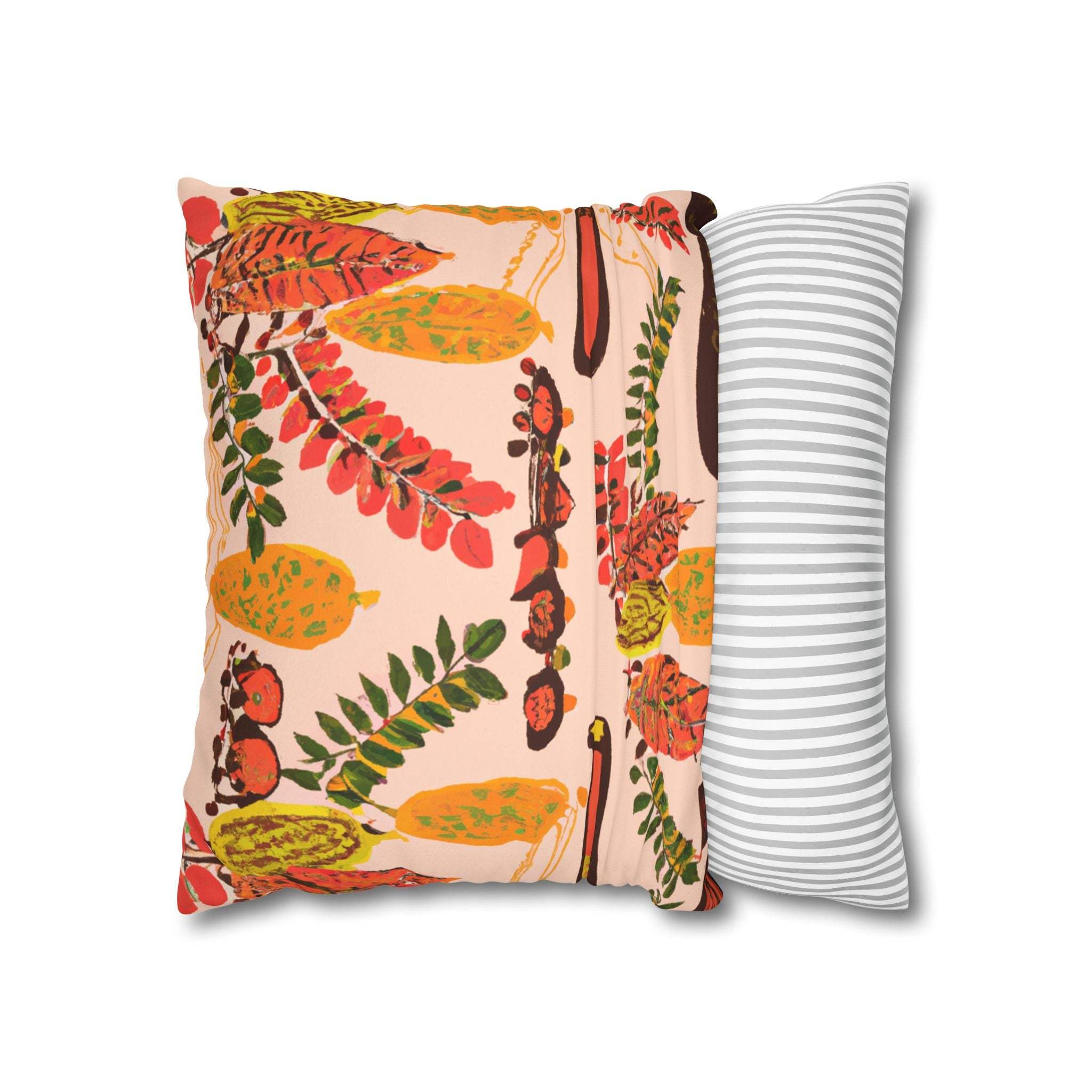 Serengeti Vibes: Vibrant Tribal Print Suede Pillow Cover-Afroadorn 