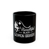 Empowered Silhouette Braids Black Mug-Afroadorn 