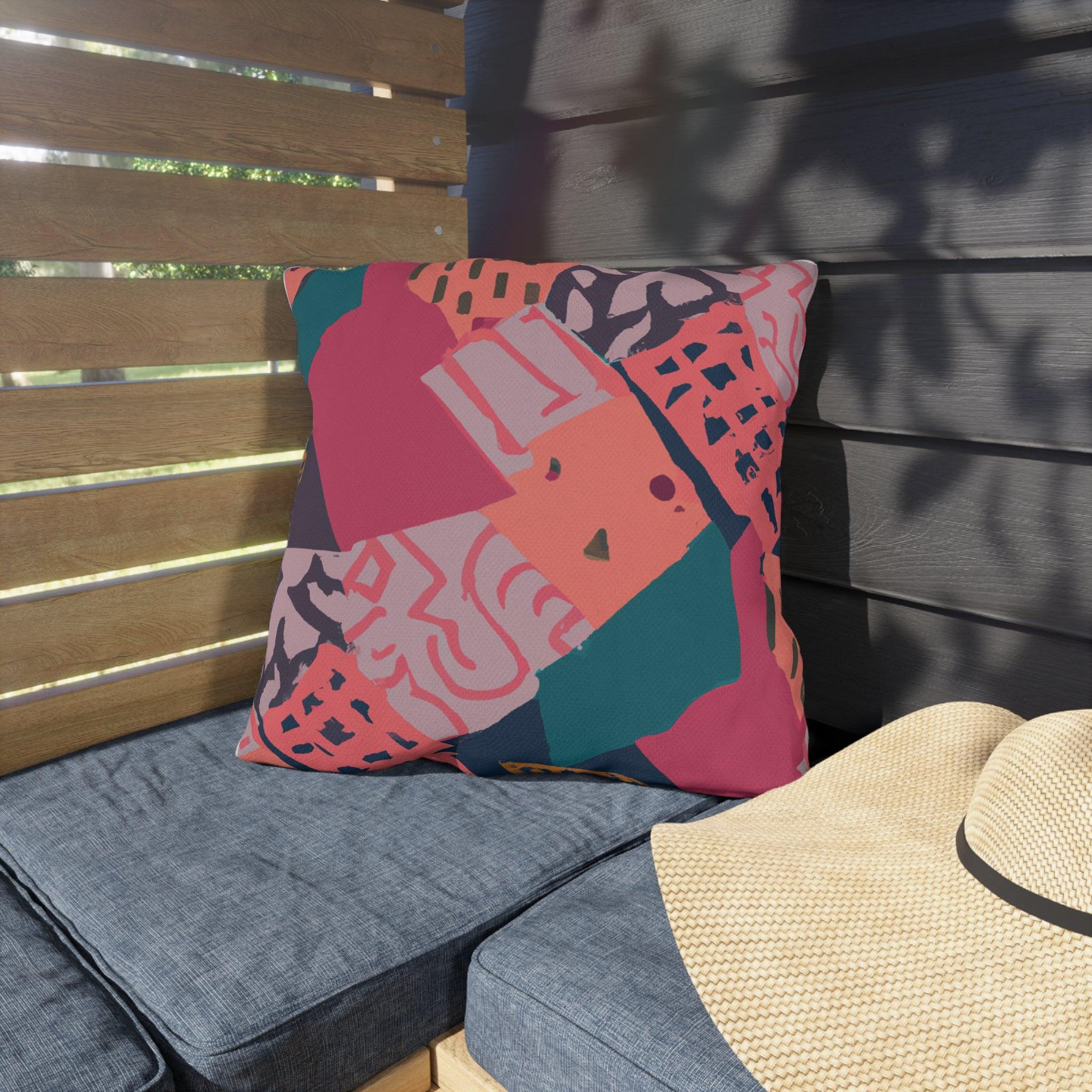 Kikarusho- African Inspired Outdoor Accent Pillow-Afroadorn 