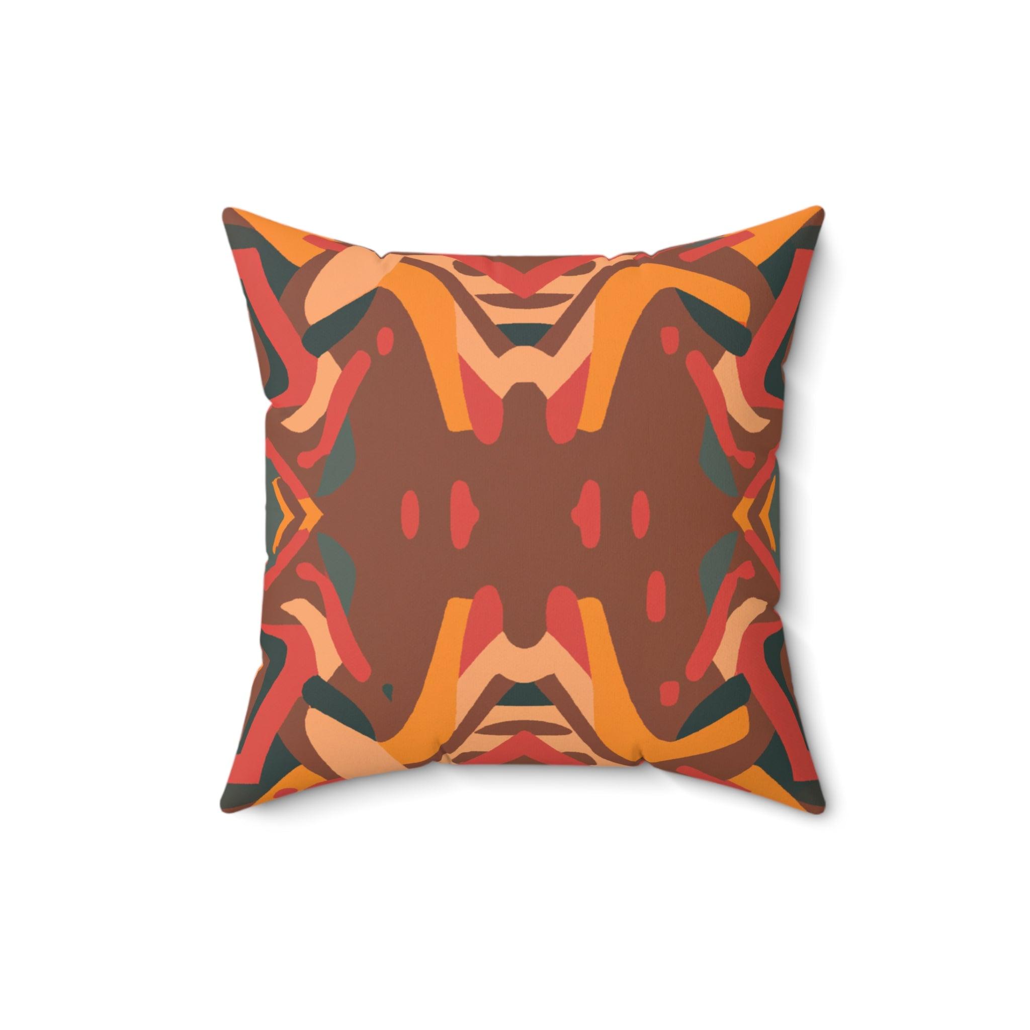 Earthy Tones Afrocentric Throw Pillow-Afroadorn 