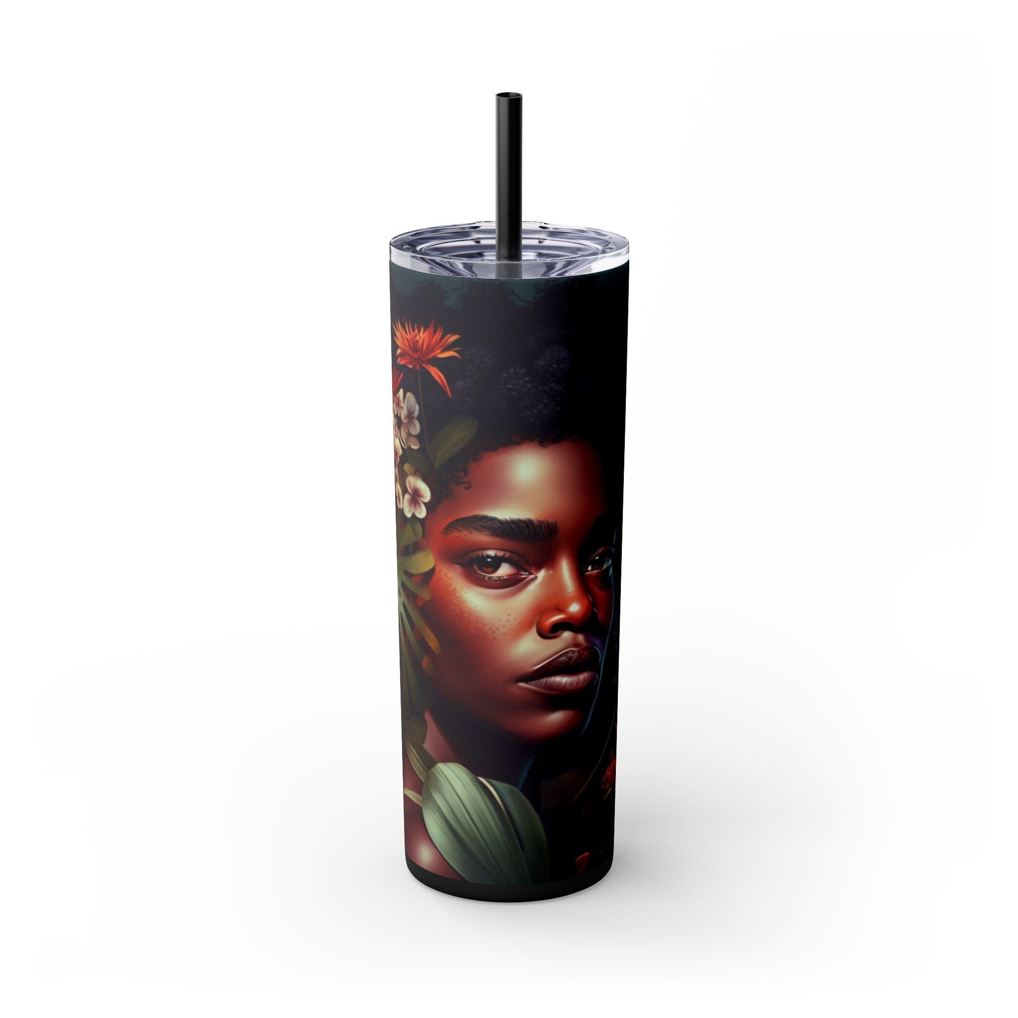 Earthy Afrique 20oz Tumbler with Straw-Afroadorn 