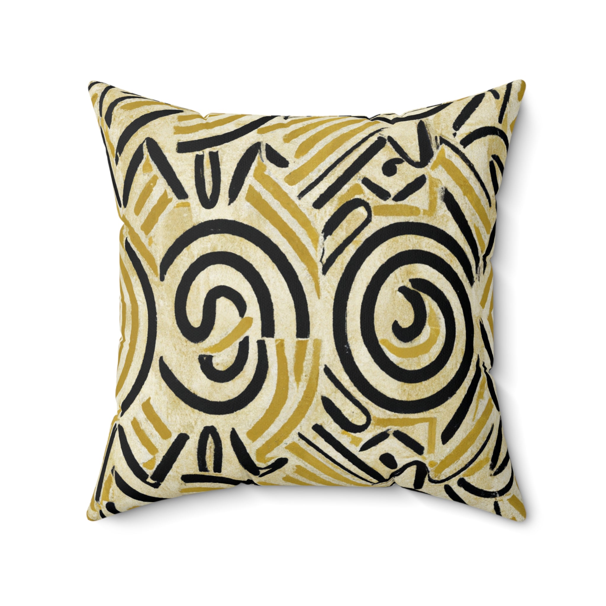 Golden Unity Afro-Inspired Throw Pillow-Afroadorn 