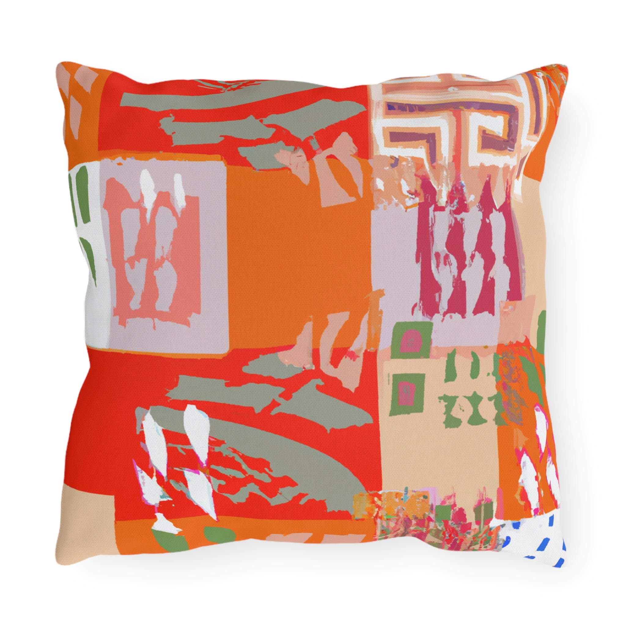 Vibrant Afrocentric Outdoor Throw Pillow-Afroadorn 