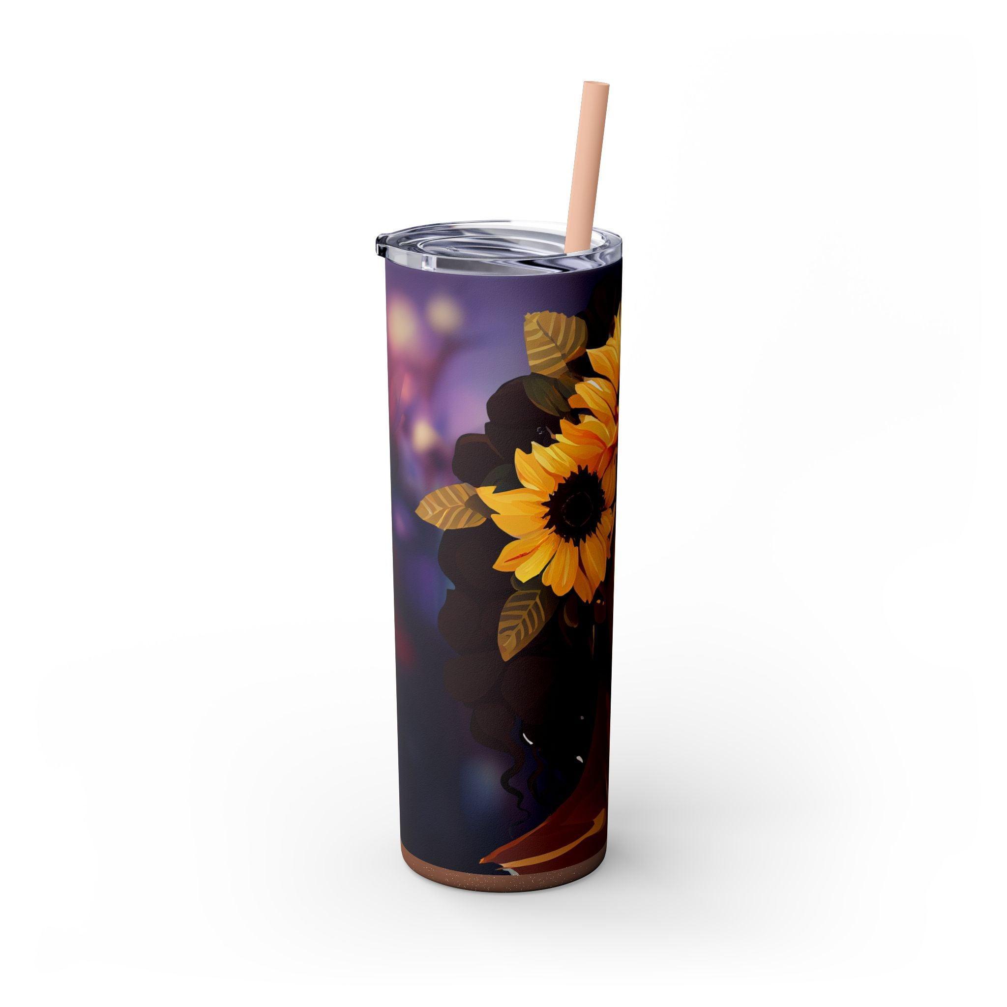 Sunflower Sisterhood 20oz Tumbler-Afroadorn 