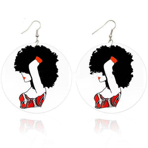 Afro Pride Pan-African Colors Wooden Earrings-Afroadorn 