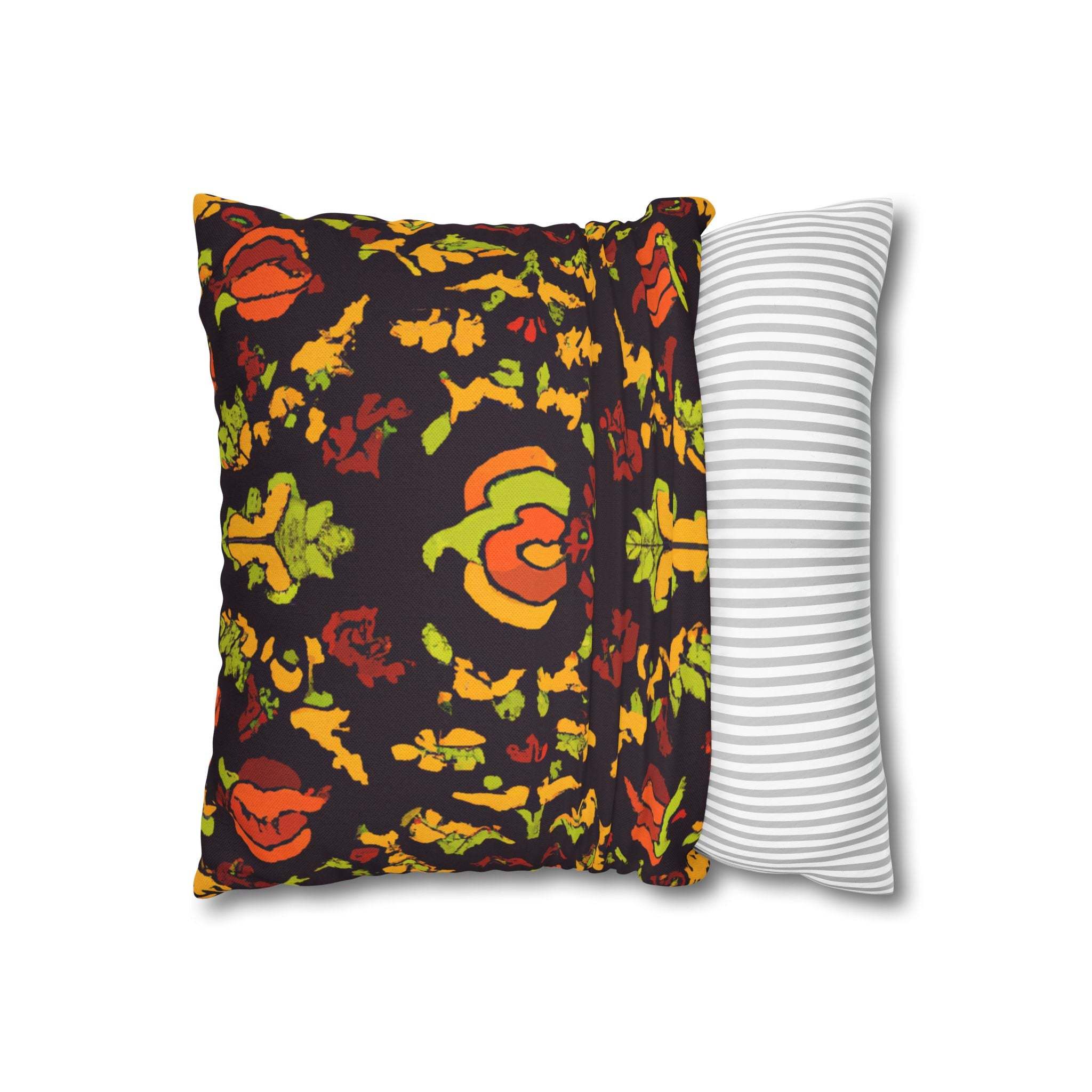 Vibrant Adinkra: Afrocentric Throw Pillow Case-Afroadorn 