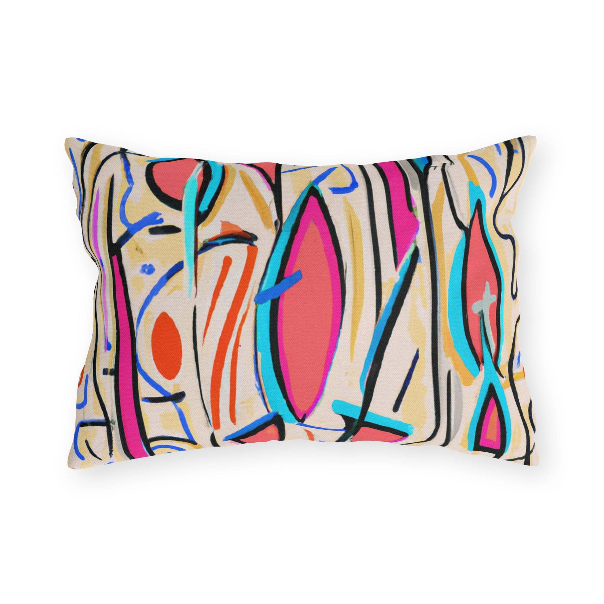 Vibrant Sahara Sunbloom Outdoor Throw Pillow-Afroadorn 