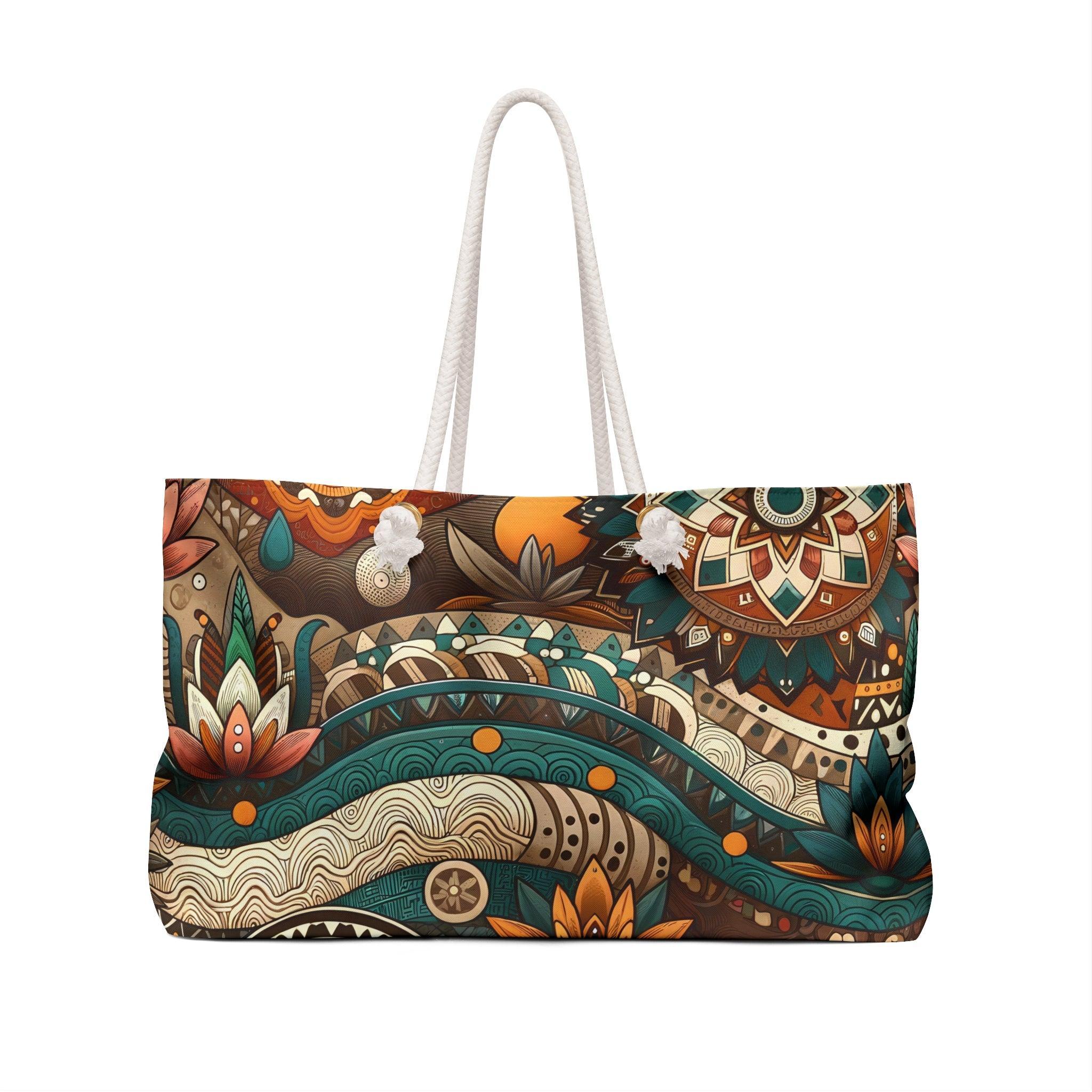 Nile's Elegance Weekender Travel Tote Bag - 24 × 13-Afroadorn 