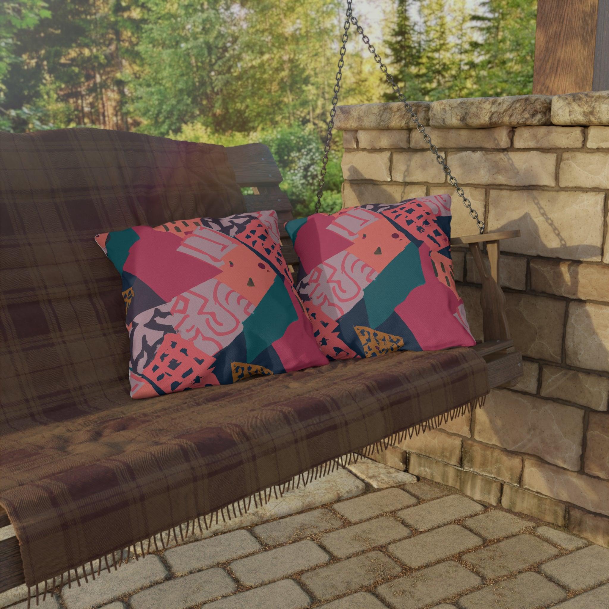 Kikarusho- African Inspired Outdoor Accent Pillow-Afroadorn 