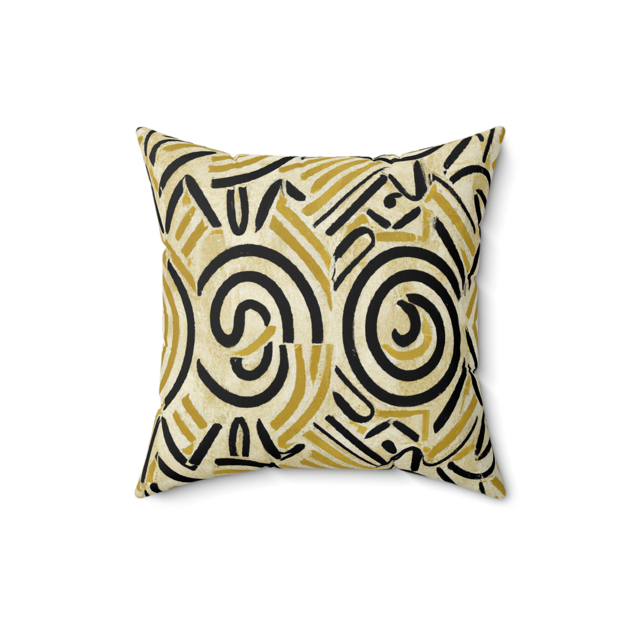 Golden Unity Afro-Inspired Throw Pillow-Afroadorn 