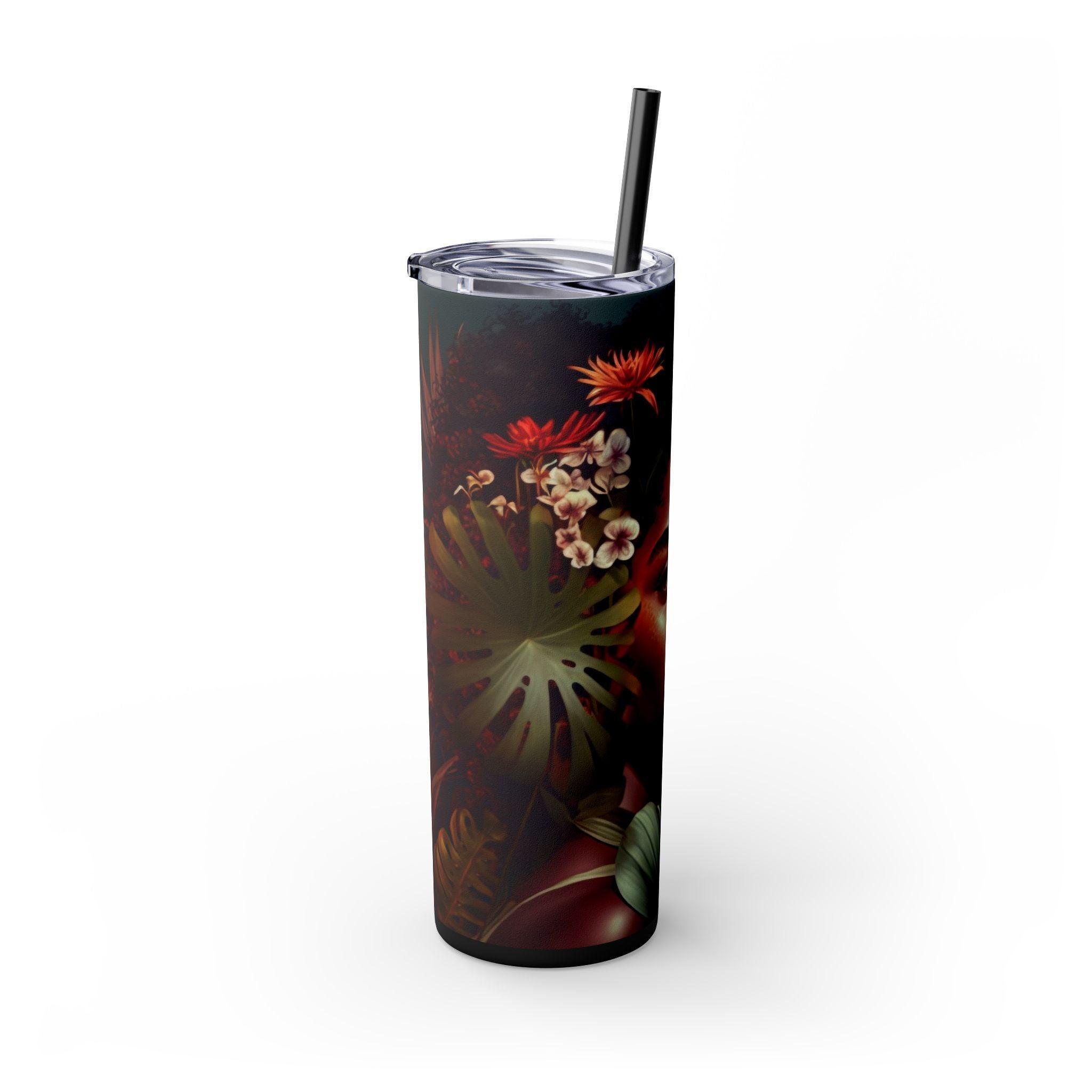 Earthy Afrique 20oz Tumbler with Straw-Afroadorn 