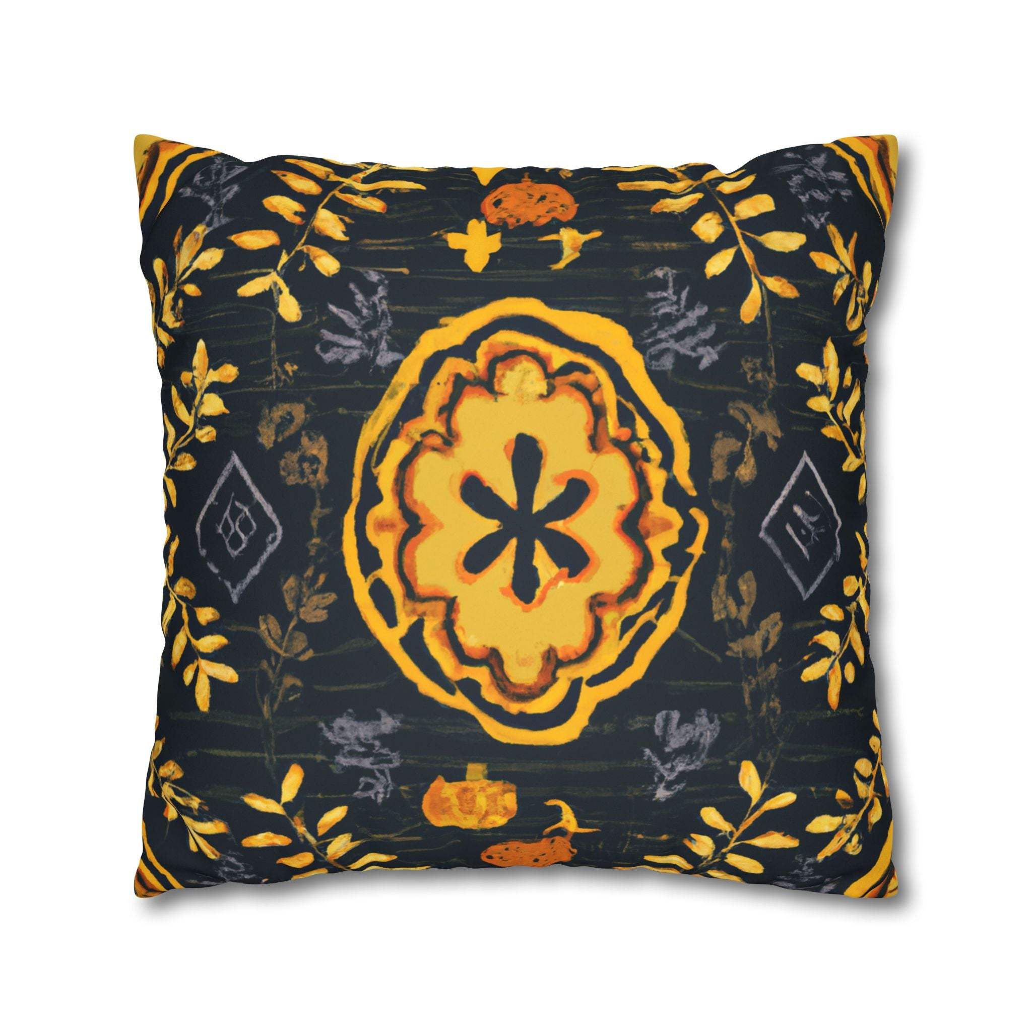 Sunbeam Roots: Tribal Print Suede Pillow Case-Afroadorn 