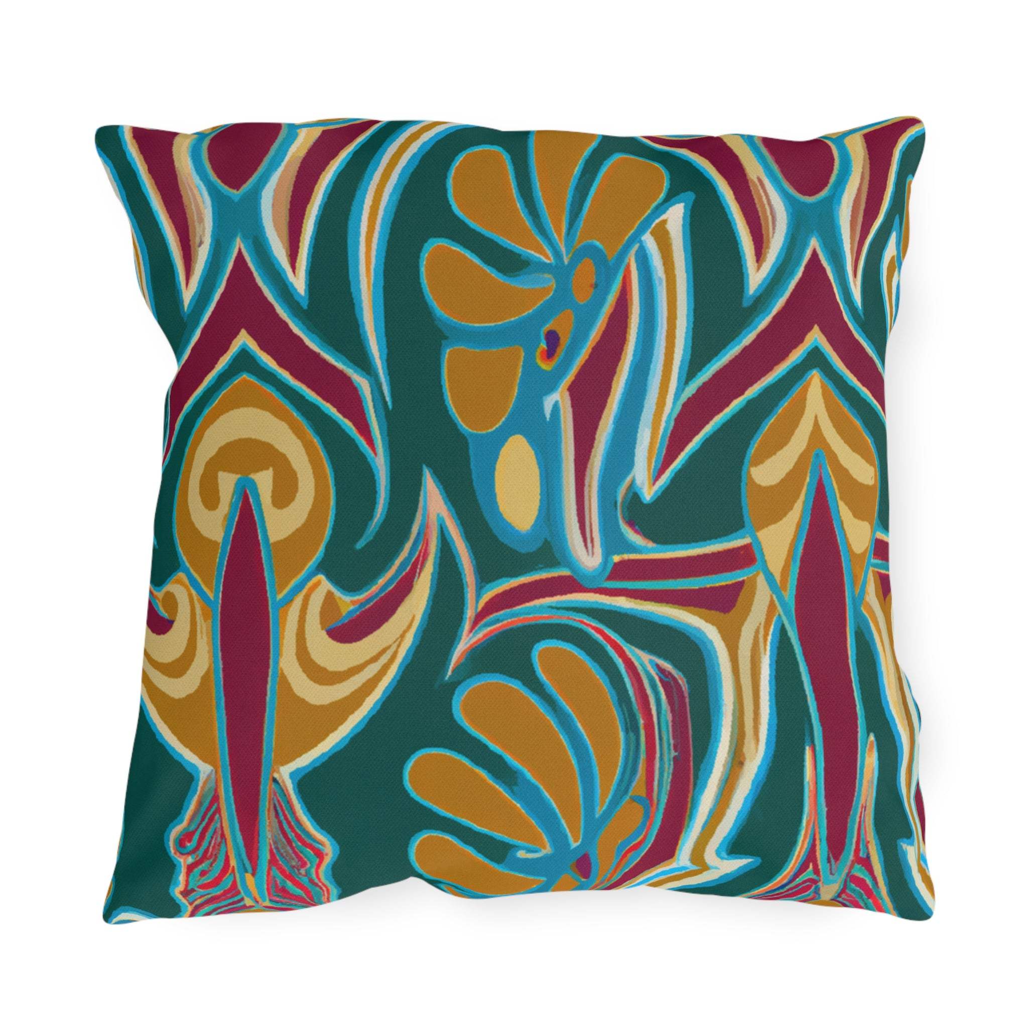 Vibrant Savanna Sunsets Outdoor Throw Pillow-Afroadorn 