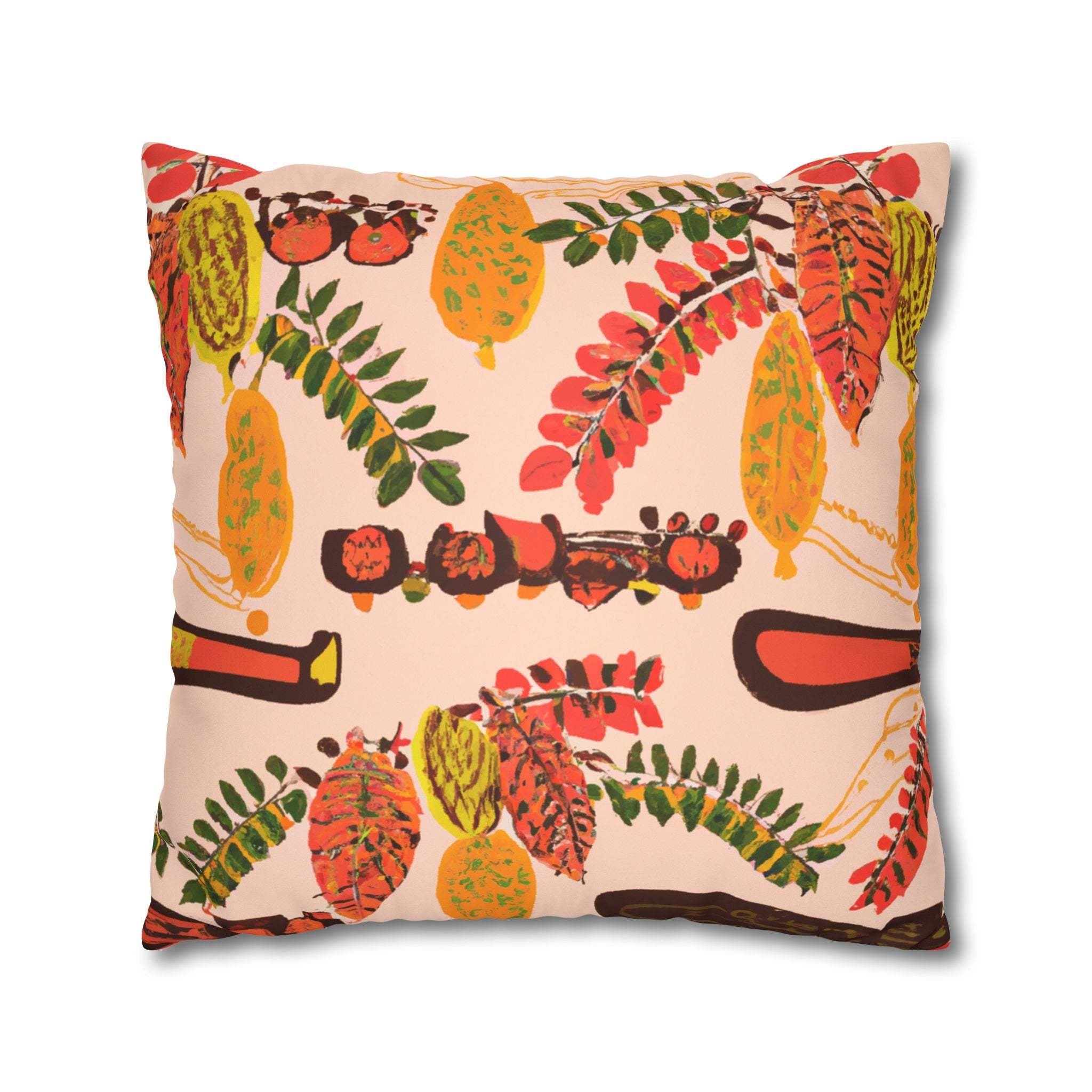 Serengeti Vibes: Vibrant Tribal Print Suede Pillow Cover-Afroadorn 