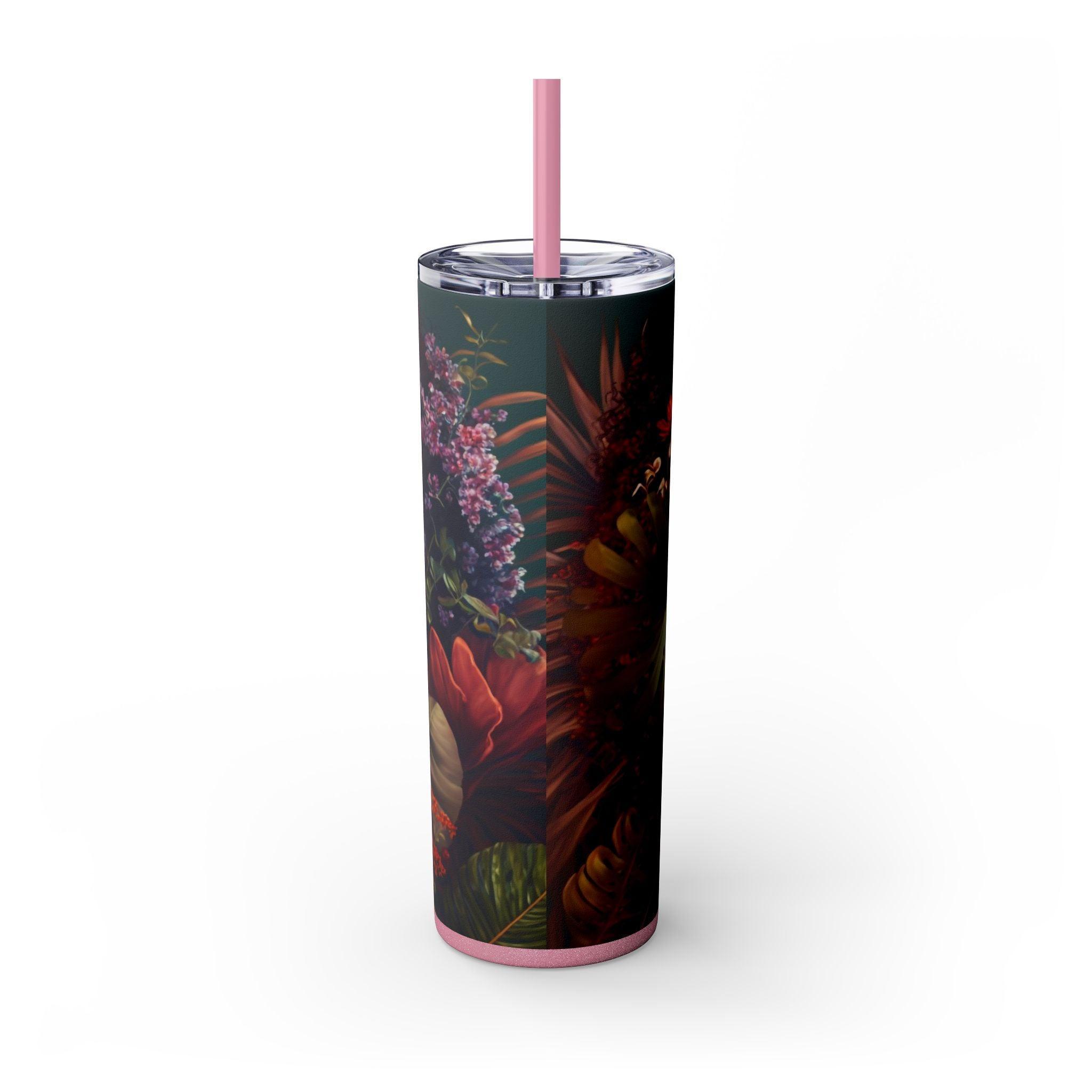 Earthy Afrique 20oz Tumbler with Straw-Afroadorn 