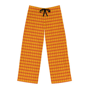 Vibrant Red Diamonds African-Inspired Pajama Pants-Afroadorn 