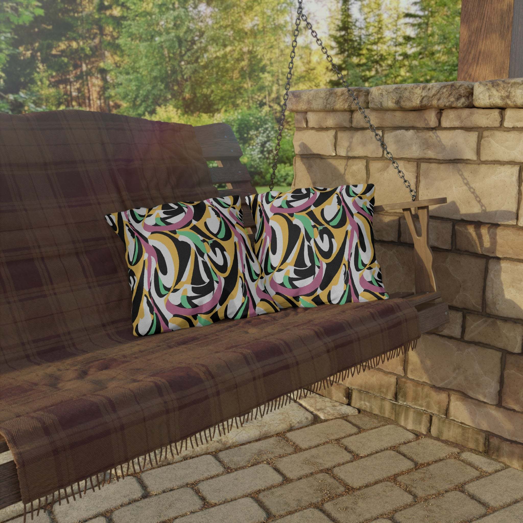 Zafari Essence African-Inspired Outdoor Throw Pillow-Afroadorn 