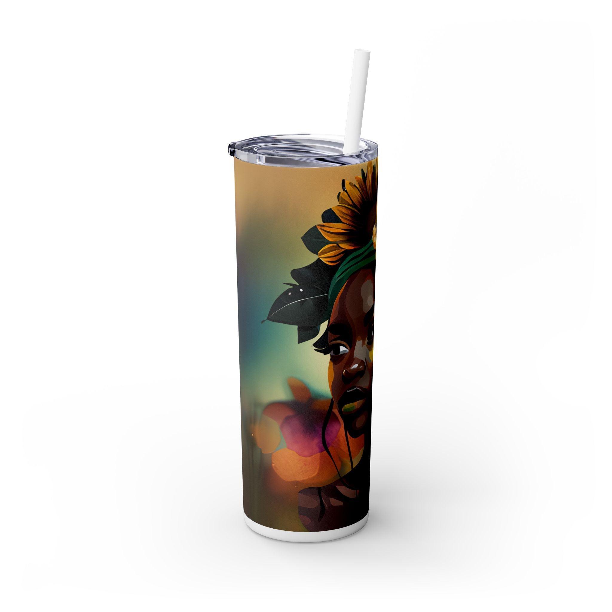 Earthy Afro Beauty 20oz Tumbler-Afroadorn 