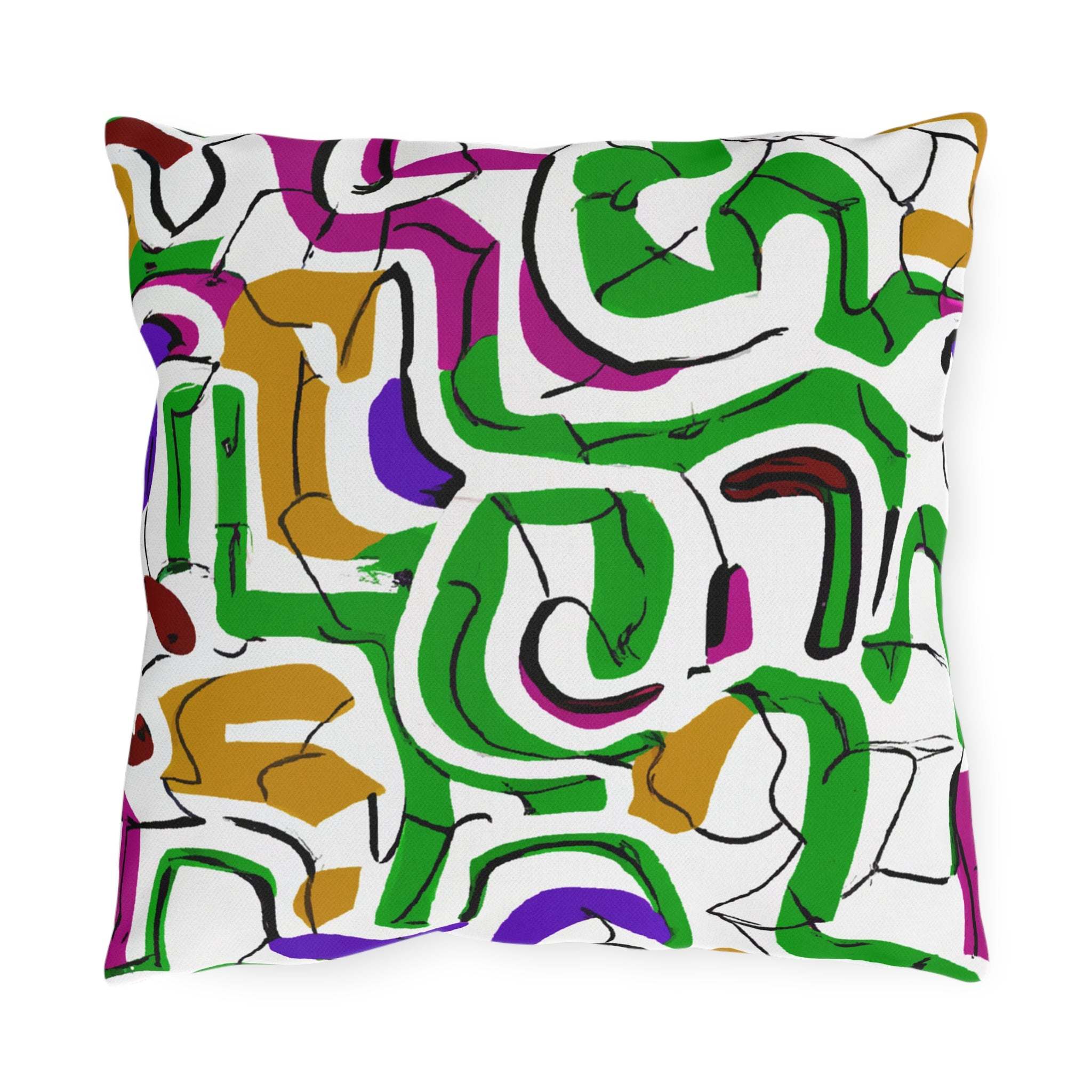 Unity in Colors Outdoor Throw Pillow-Afroadorn 