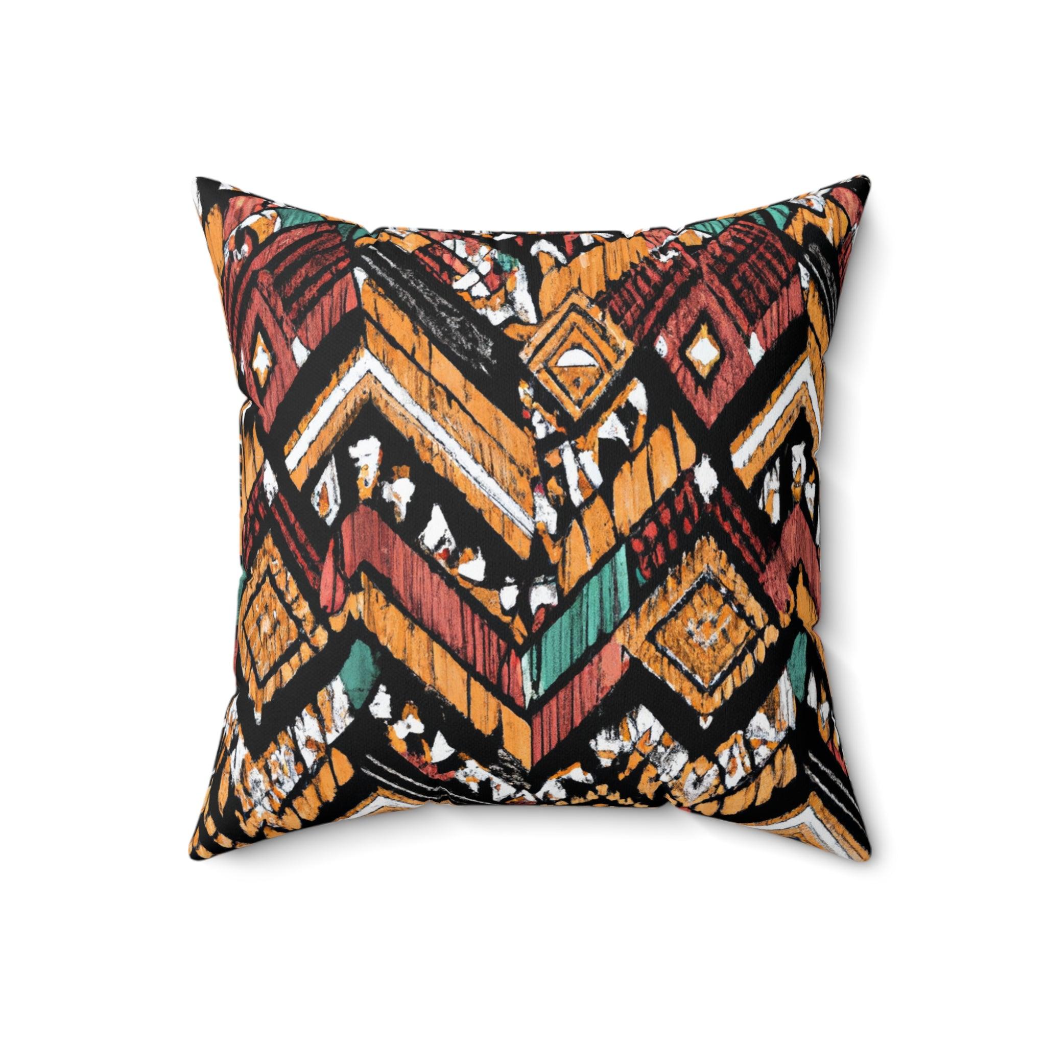 African Essence Earthy Tones Throw Pillow-Afroadorn 