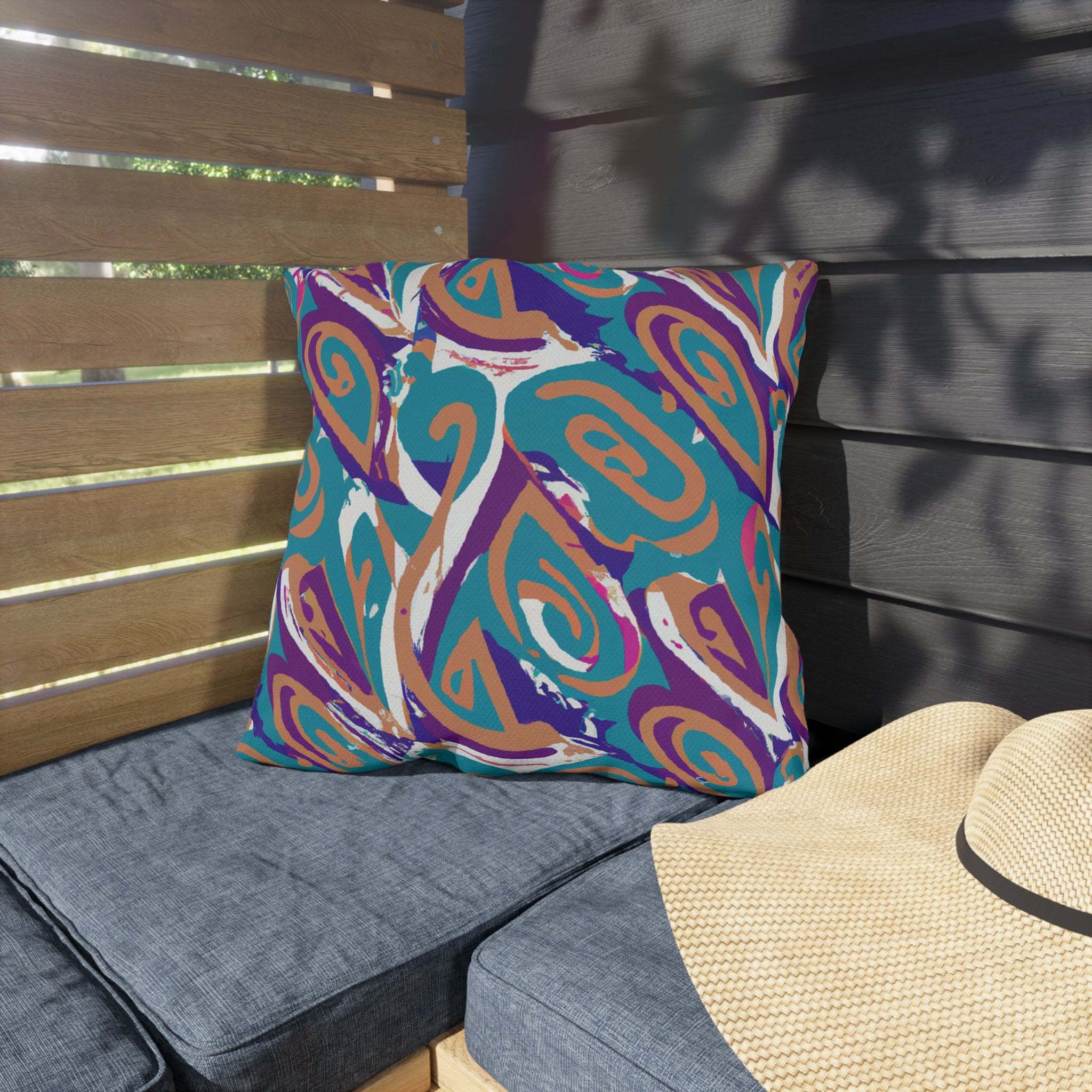 Afrisolar Vibrance - African-Inspired Outdoor Throw Pillow-Afroadorn 