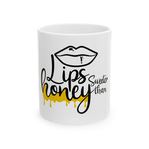 Lips Sweeter Than Honey Luxury Coffee Mug-Afroadorn 