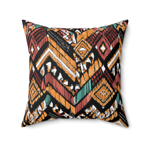 African Essence Earthy Tones Throw Pillow-Afroadorn 