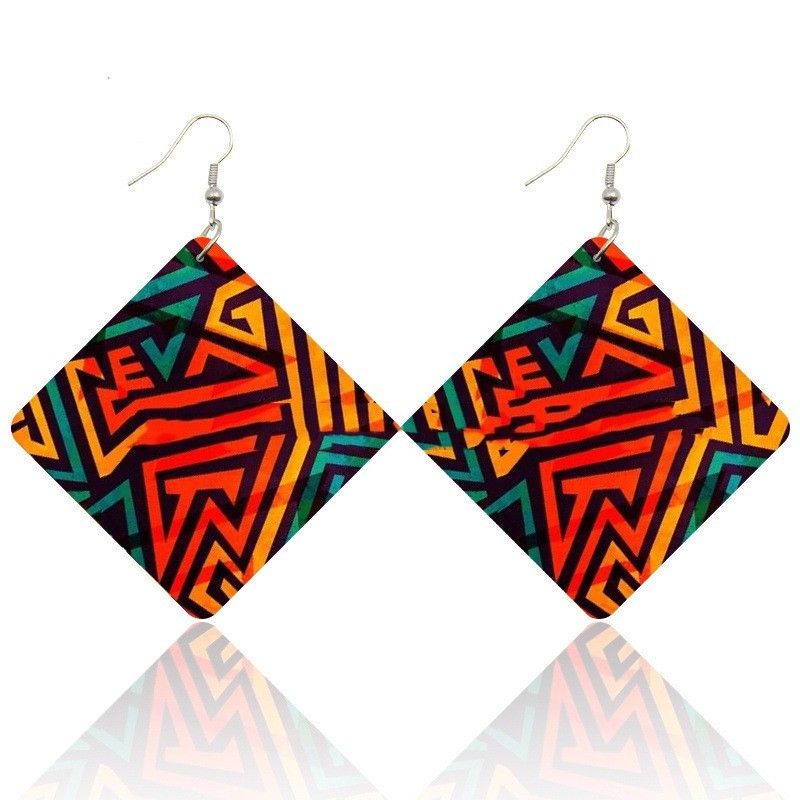 Earthy African Roots Geometric Earrings-Afroadorn 