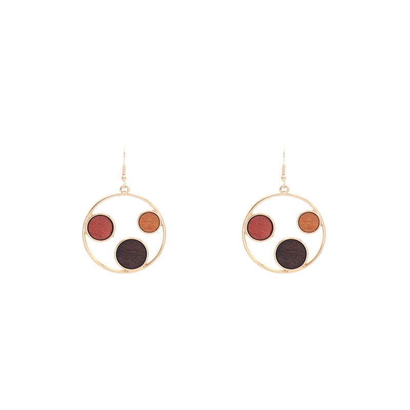 Vibrant Earthy Afrocentric Wood Earrings-Afroadorn 