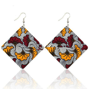 Earthy African Roots Geometric Earrings-Afroadorn 