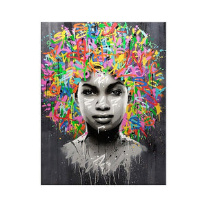 Vibrant African Queen Modern Wall Art-Afroadorn 