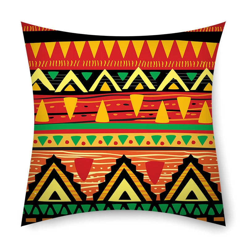 Pan-African Pride Geometric Pillow Case-Afroadorn 